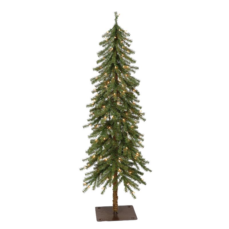 Photo 1 of  Puleo International Pre-Lit 6' Alpine Artificial Christmas Tree with 200 Lights, Green 