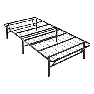 Photo 1 of Amazon Basics Foldable Metal Platform Bed Frame with Tool Free Setup, 14 Inches High, Twin, Black