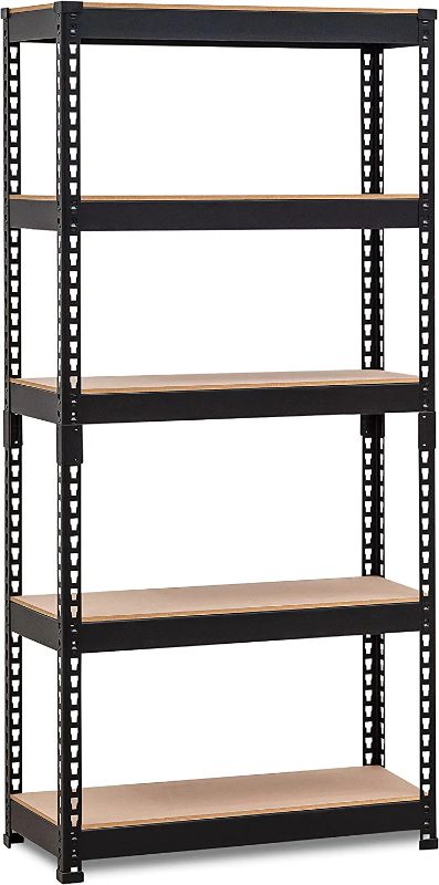 Photo 1 of  HOMEDANT 5-tier Metal Shelving Unit Adjustable Garage Storage Utility Rack Heavy Duty Shelves Organization Multipurpose Shelf Warehouse Basement Kitchen Living Room pantry 28"W x 12.3"D x 59.5"H,1Pack 