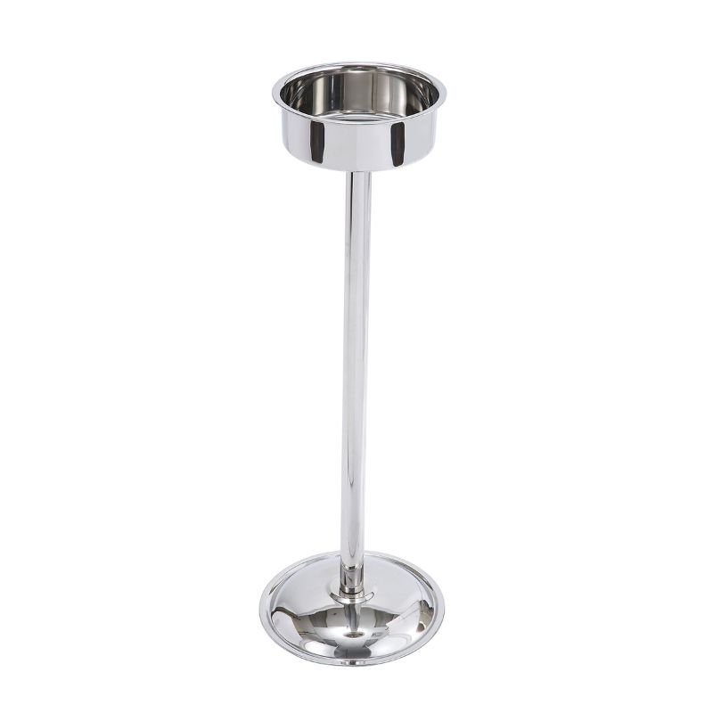 Photo 1 of  Winco WB-29S Pipe Style Wine Bucket Stand - Stainless Steel - 28 1/2H 