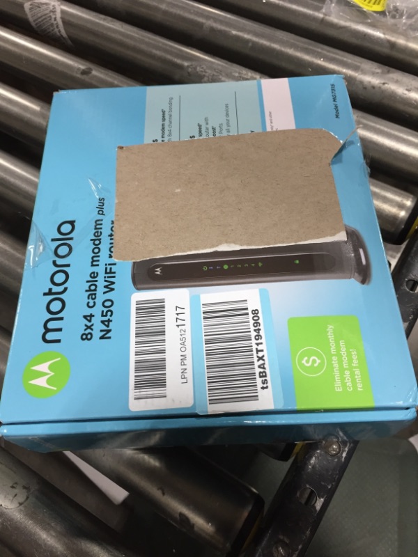 Photo 1 of Motorola MG7315 Modem WiFi Router Combo | DOCSIS 3.0 Cable Modem + N450 Single Band Wi-Fi Gigabit Router | 343 Mbps Max Speeds | Approved by Cox and Spectrum
