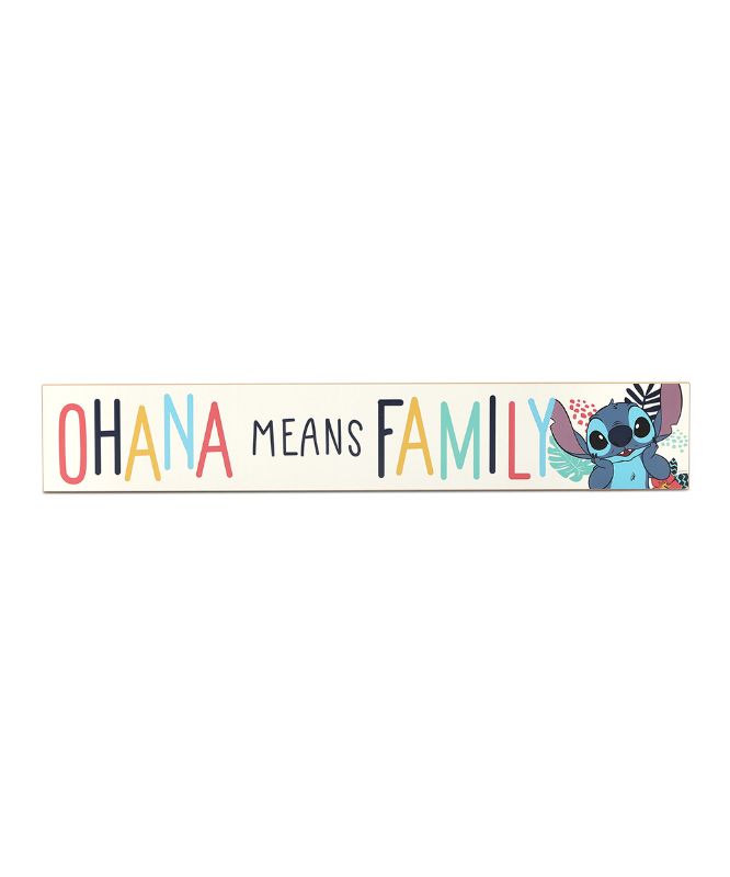 Photo 1 of  Open Road Brands Wall Art Multi - Stitch 'Ohana Means Family' Wall Sign 