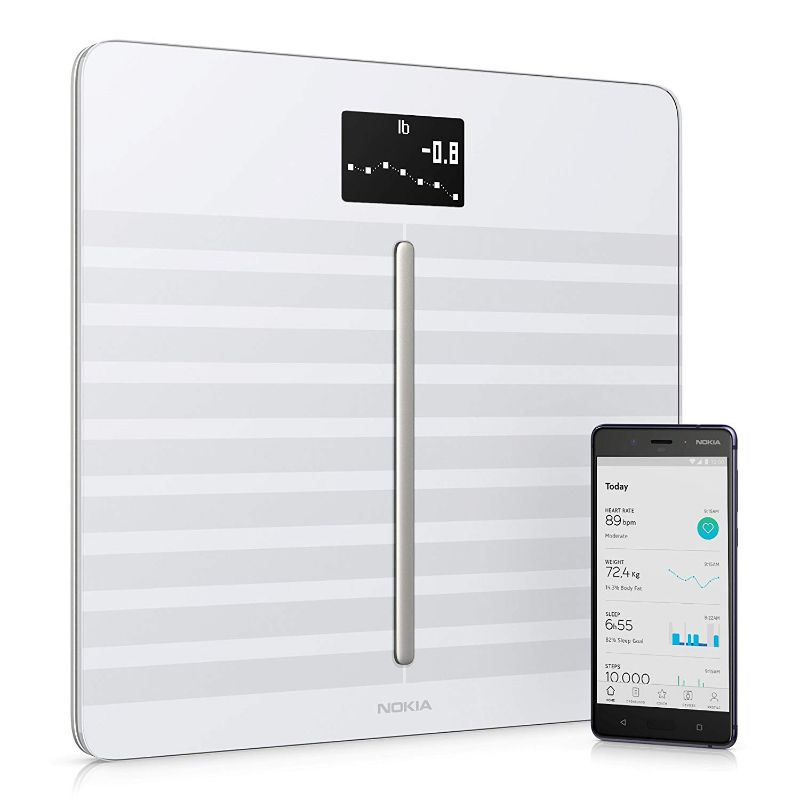 Photo 1 of Nokia Body Cardio Wi-Fi Smart Scale with Body Composition and Heart Rate - White
