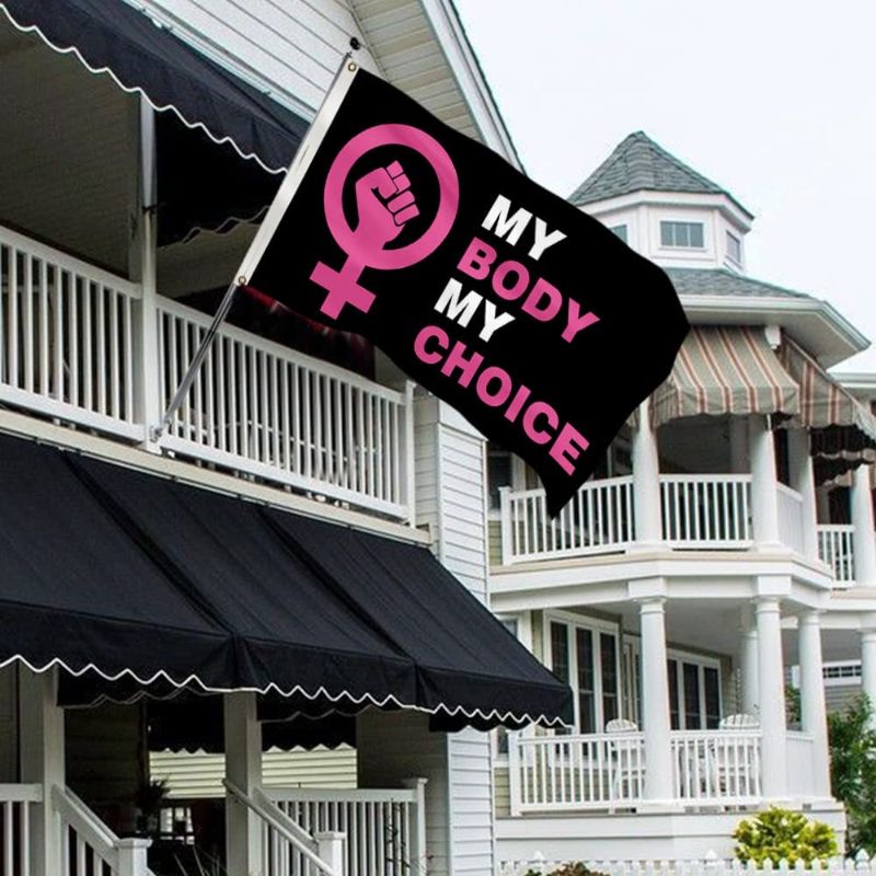 Photo 1 of 3x5 Ft My Body My Choice Women's Rights Flag Pro-choice Flag One Side Printed For Outdoor Decorations with Brass Grommet (B)