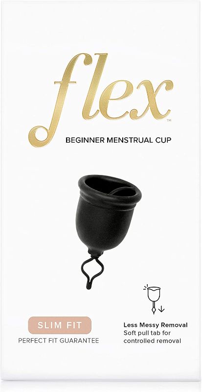 Photo 1 of Flex Cup (Slim Fit - Size 01) | Reusable Menstrual Cup | Pull-Tab for Easy Removal | Tampon + Pad Alternative | Capacity of 2 Super Tampons