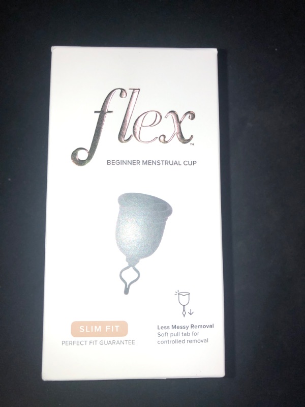 Photo 2 of Flex Cup (Slim Fit - Size 01) | Reusable Menstrual Cup | Pull-Tab for Easy Removal | Tampon + Pad Alternative | Capacity of 2 Super Tampons