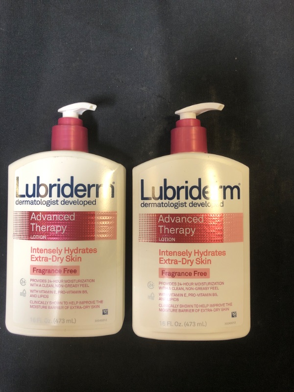 Photo 2 of 2- Lubriderm Advanced Therapy Moisturizing Lotion with Vitamins E and B5, Deep Hydration for Extra Dry Skin, Non-Greasy Formula, 16 fl. oz 
