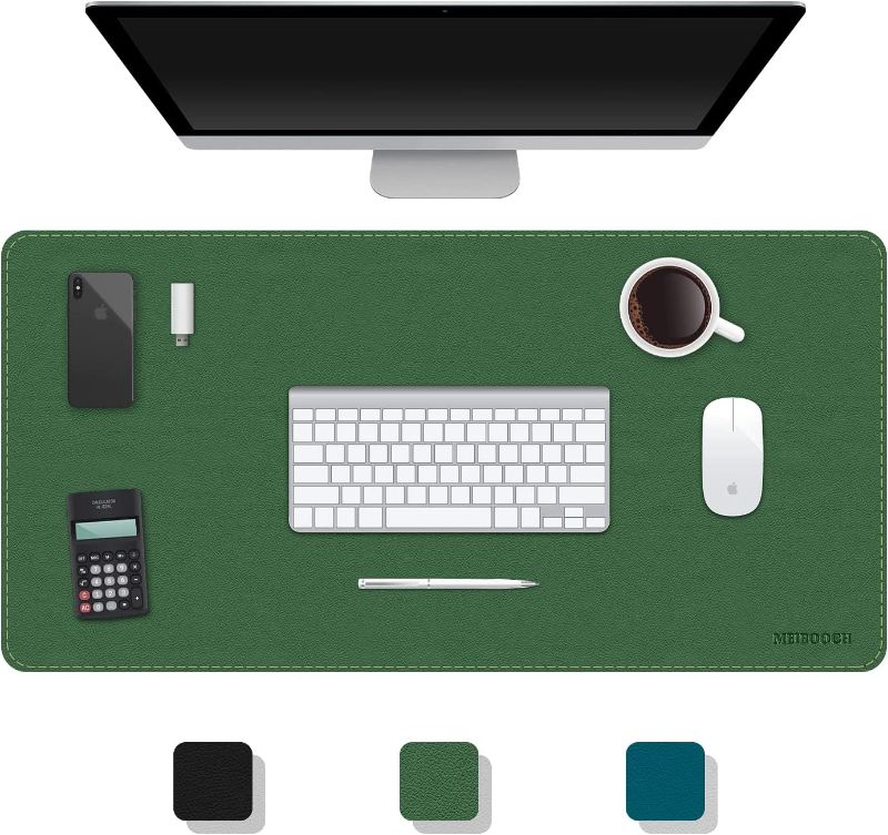 Photo 1 of Desk Pad, 31.5" x 15.7" Waterproof PU Leather Desk Mat, Large Mouse Pad Laptop Desk Blotter Writing Pad Computer Desk Mat for Home Office Accessories Desk Decorations (Green)
***STOCK PHOTO FOR REFERENCE ONLY***