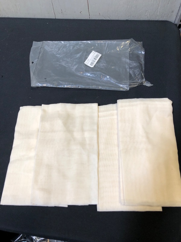 Photo 2 of Cheese Cloths for Straining Reusable, Cheesecloth Grade 90 0.5yd and 1yd Unbleached Organic Cotton Secure Hemming Double-layer Easy-to-clean for Cooking Filtering Decorating (2 small and 2 large)
