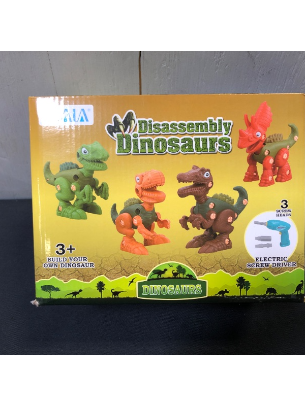 Photo 3 of Dinosaur Toys for Kids, Take Apart Dinosaur Toys & Figure Play Mat & Electric Drill, Realistic Educational Dinosaur Toys, for Kids Age 3 4 5 6 7 8 Year Old (4 Pack)
