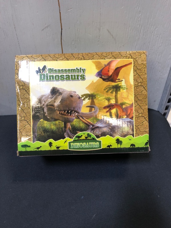 Photo 2 of Dinosaur Toys for Kids, Take Apart Dinosaur Toys & Figure Play Mat & Electric Drill, Realistic Educational Dinosaur Toys, for Kids Age 3 4 5 6 7 8 Year Old (4 Pack)
