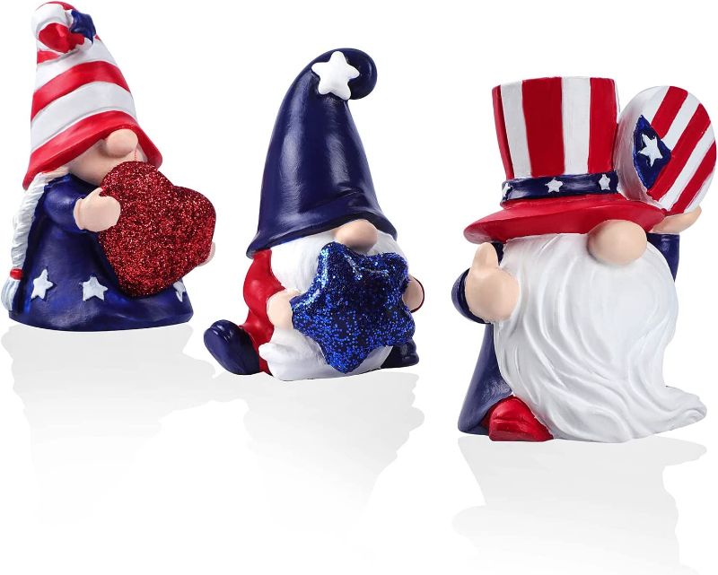 Photo 1 of 4th of July Decorations Patriotic Gnomes Independence Day Figurines American Veterans Day Decorations Uncle Sam Stars and Stripes Tomte Nisse Scandinavian Ornaments Tiered Tray Decor (3Pcs)
***Damaged Packaging***
ITEM IN GOOD NEW CONDITION