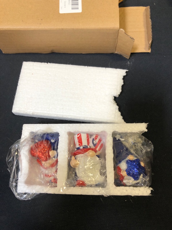 Photo 2 of 4th of July Decorations Patriotic Gnomes Independence Day Figurines American Veterans Day Decorations Uncle Sam Stars and Stripes Tomte Nisse Scandinavian Ornaments Tiered Tray Decor (3Pcs)
***Damaged Packaging***
ITEM IN GOOD NEW CONDITION