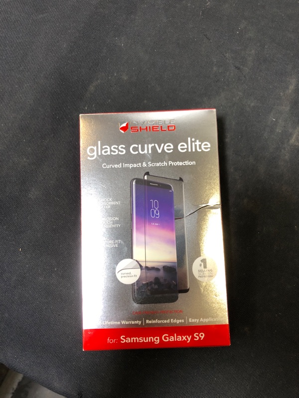 Photo 2 of ZAGG InvisibleShield Glass Curved Elite - Screen Protector for Samsung Galaxy GS9 - clear
