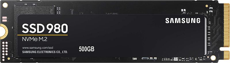 Photo 2 of SAMSUNG 980 SSD 500GB PCle 3.0x4, NVMe M.2 2280, Internal Solid State Drive, Storage for PC, Laptops, Gaming and More, HMB Technology, Intelligent Turbowrite, Speeds up-to 3,500MB/s, MZ-V8V500B/AM
