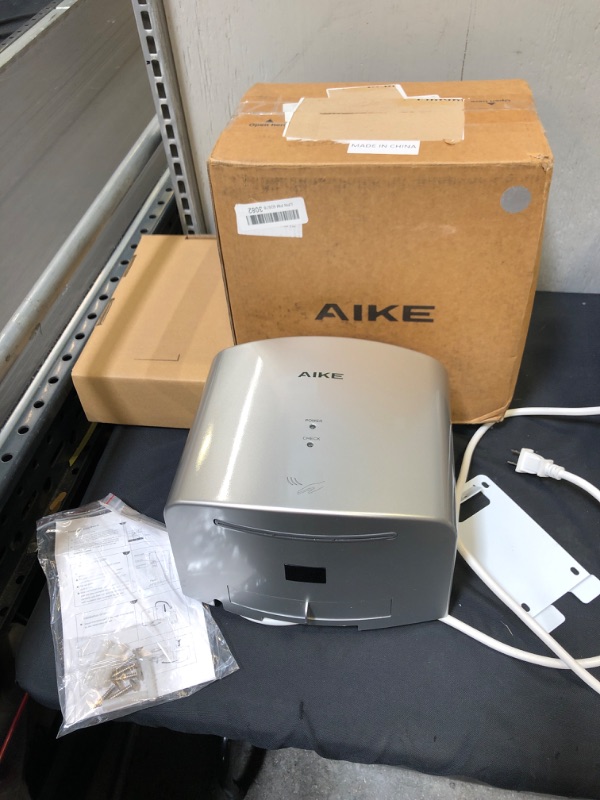 Photo 2 of AIKE AK2630 Compact Automatic Hand Dryer High Speed Air Wiper 110v 1400W Silver