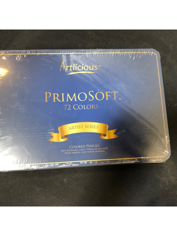 Photo 2 of Artlicious - PrimoSoft 4.0 mm - 72 Premium Soft Core Wooden Colored Pencils in Tin Case