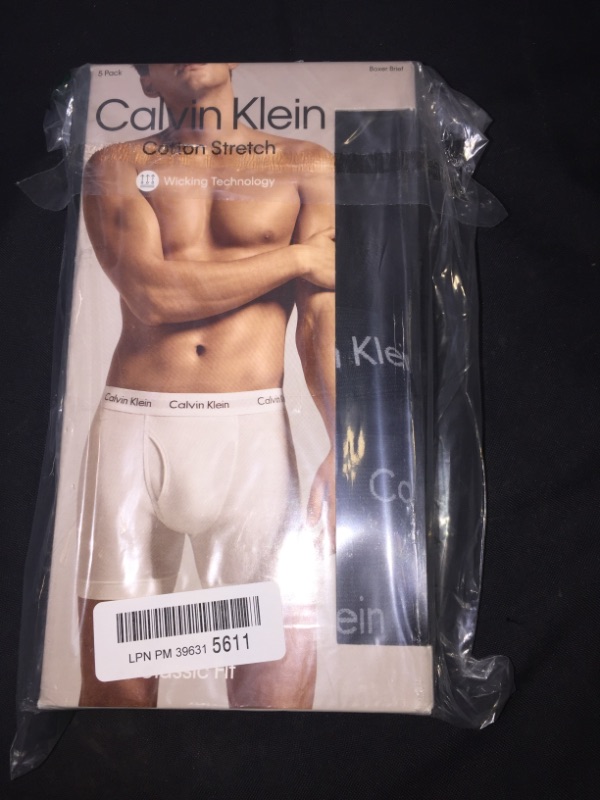 Photo 2 of Calvin Klein Men's Cotton Stretch Multipack Boxer Brief, BLACK SIZE M 