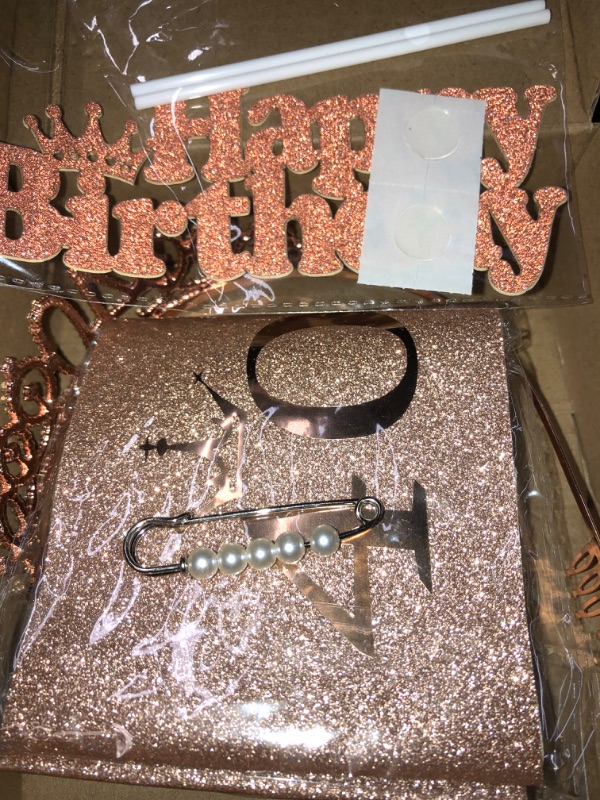 Photo 2 of 40th Birthday Sash and Tiara for Women, Rose Gold Birthday Sash Crown 40 & Fabulous Sash and Tiara for Women, 40th Birthday Gifts for Happy 40th Birthday Party Favor Supplies