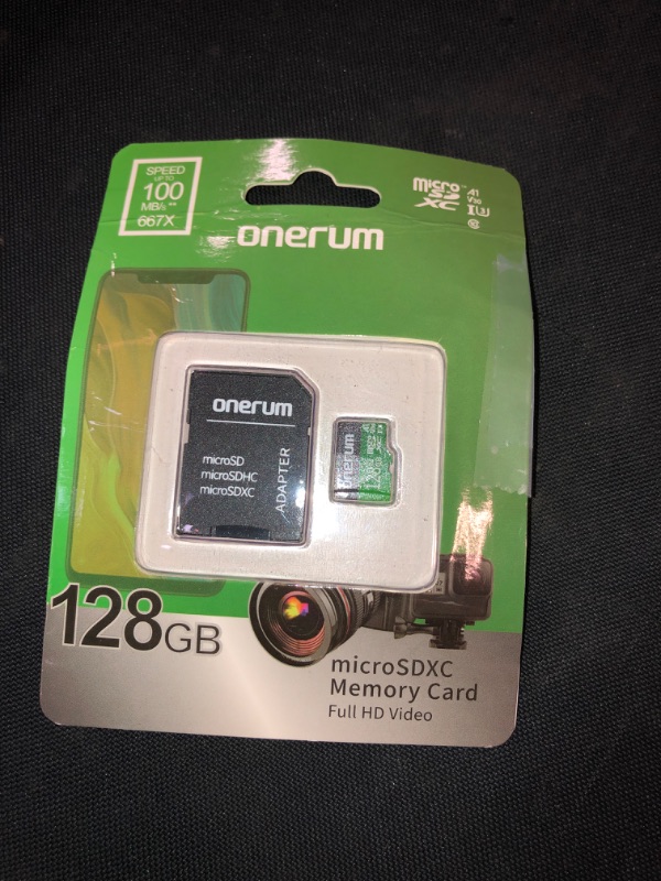 Photo 2 of Onerum Micro SD Card Up to 100/30MB/s(R/W), 128G MicroSDXC Memory Card + SD Adapter with A1, C10, U3, V30, 4K Video Recording, TF Card for Camera, Smartphone, Switch, Drone, Dash Cam, Gopro, DSLRs