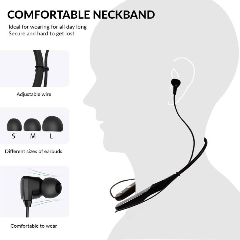 Photo 4 of Neosonic Rechargeable Hearing Amplifier to Aid TV Watching, Wireless Neckband Headphones for Seniors & Adults, Conversation Assist Device with Remote Microphone Noise Cancelling - NW10