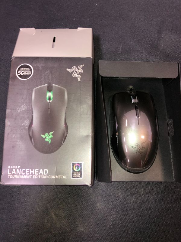 Photo 2 of Razer Lancehead TE Ambidextrous Gaming Mouse: 16,000 DPI Optical Sensor - Chroma RGB Lighting - 8 Programmable Buttons - Mechanical Switches - Gunmetal