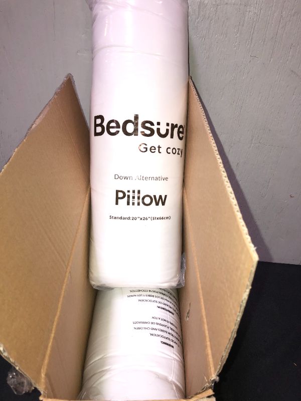 Photo 2 of BEDSURE GET COZY DOWN ALTERNATIVE PILLOWS, SET OF 2, STANDARD SIZE 