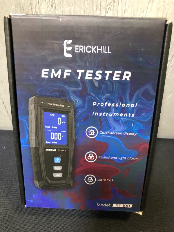 Photo 3 of ERICKHILL EMF Meter, Rechargeable Digital Electromagnetic Field Radiation Detector Hand-held Digital LCD EMF Detector, Great Tester for Home EMF Inspections, Office, Outdoor and Ghost Hunting