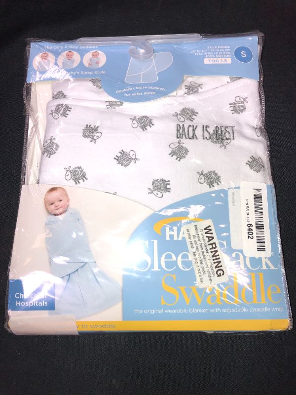 Photo 1 of HALO Sleepsack Swaddle Cotton Lamb Scribble White, 3 TO 6 MONTHS 