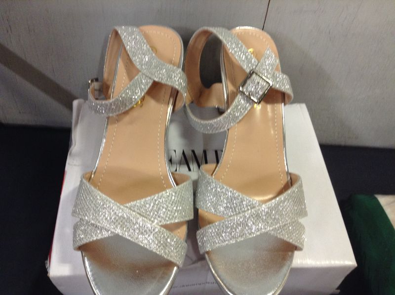 Photo 1 of Ankle Strap Chunky Heel Sandals--Size 8