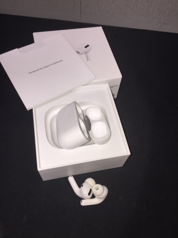 Photo 2 of Apple AirPods Pro in-Ear Headphones with MagSafe Wireless Charging Case - White MLWK3AM/a