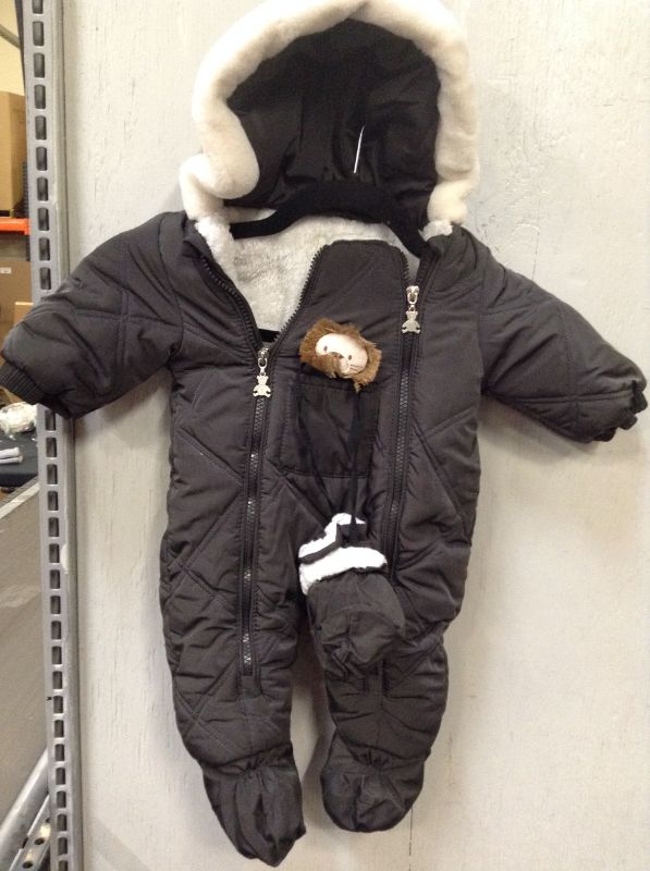 Photo 3 of Baby Winter Outfit Coat Romper Outwear Hooded Footie Toddler Infant Lion Snowsuit--Size 6-9