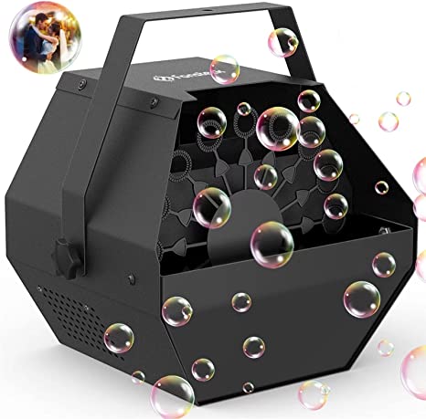 Photo 1 of Professional Party Bubble Machine, Durable Metal Bubble Machine with Upgraded Quiet Motor, Automatic Portable Handle with 4500+ Bubbles for Christmas, Party, Wedding, Nightclub, Stage