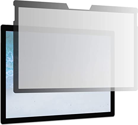 Photo 1 of Amazon Basics Slim Privacy Screen Filter for 13.5" Microsoft Surface Book 1 / 2, Antimicrobial, Anti Glare UV & Blue Light Filter (13.5 inch, 11.4" x 7.8")