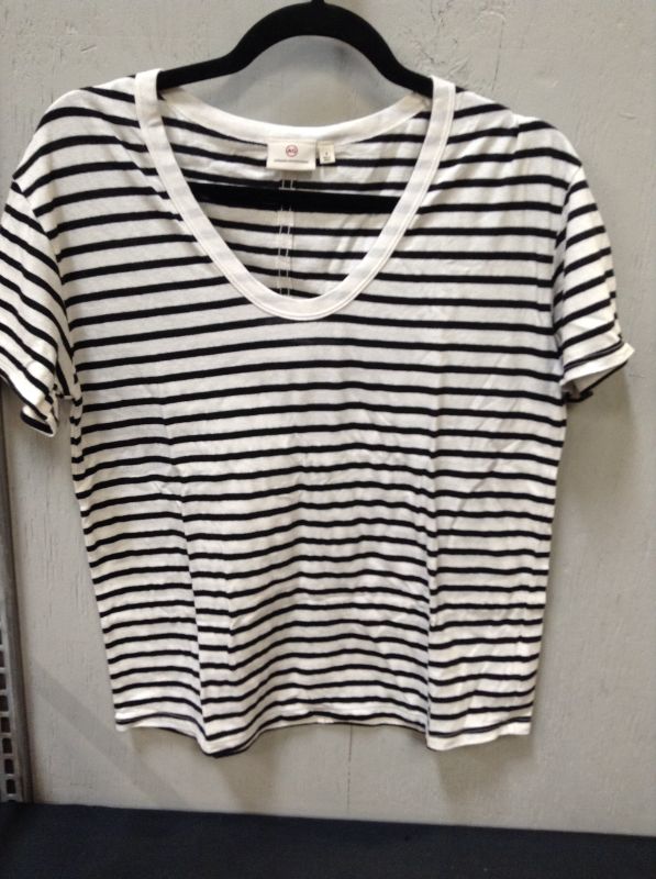 Photo 2 of AG Adriano Goldschmied Women's Striped Henson Tee----Size S