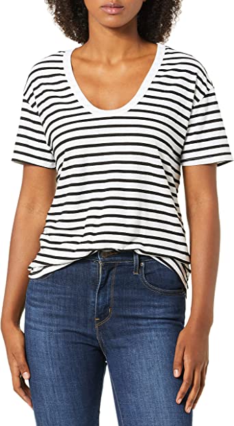 Photo 1 of AG Adriano Goldschmied Women's Striped Henson Tee----Size S