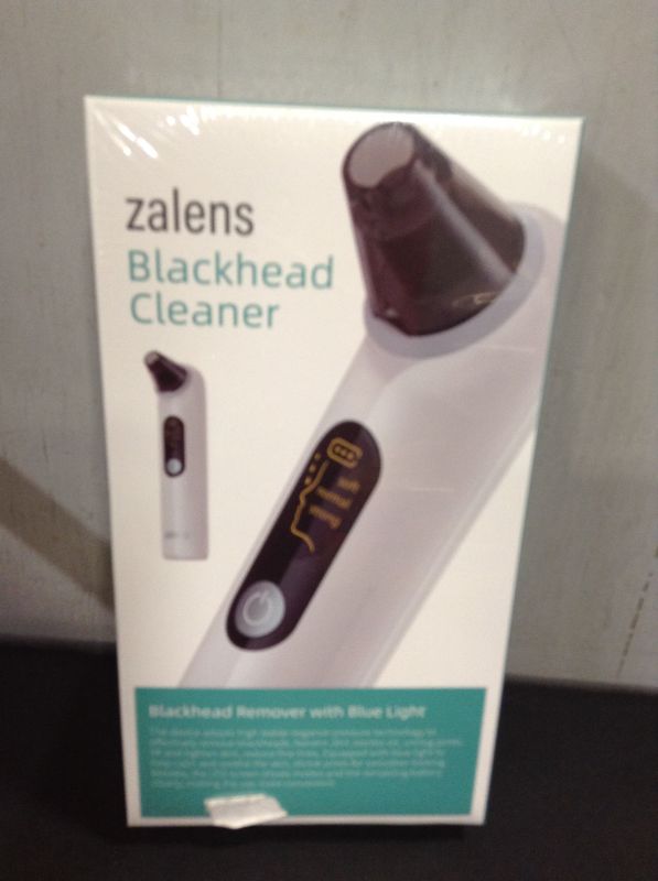 Photo 2 of zalens Blackhead Remover Vacuum, Pore Electric Black Head Remover Suctioner Pimple Vacuum with 3 Suction Power and 4 Replaceable Probes, USB Rechargeable Blue Light with LED for All Skin---Factory Sealed