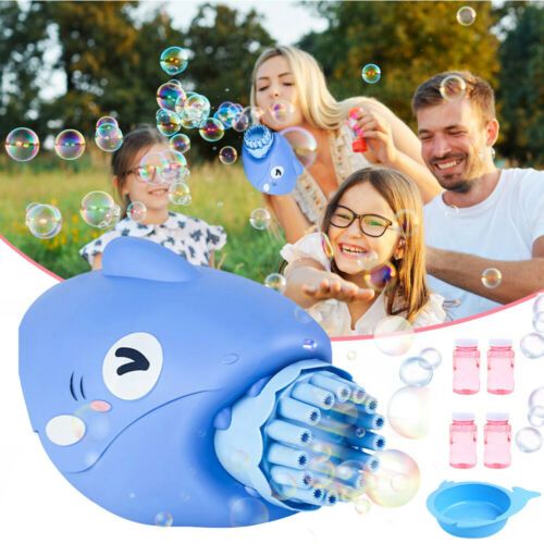 Photo 1 of Electric Bubble Machine Flashing Light Soap Water Bubbles Gun Kids Toys---Factory sealed