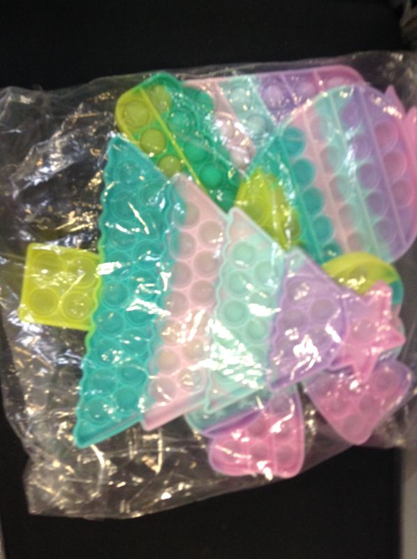 Photo 2 of 4 Pack Sensory Popping Toys, Anxiety, Autism, Pressure, Bubbles, Silicone Play, Special Needs, Kids, Teens, Adults, Friends, ADHD