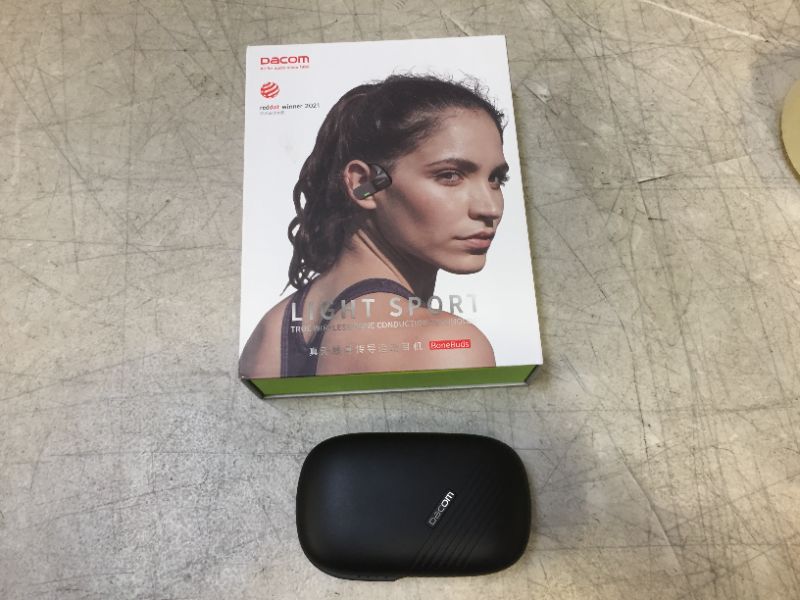 Photo 2 of Bone Conduction Headphones,Wireless Earbuds,Open Ear Bluetooth Sport Headset Built-in Mic & Touch Control,Two Charging Modes,IP55 Waterproof,Flash Lights for Night Running