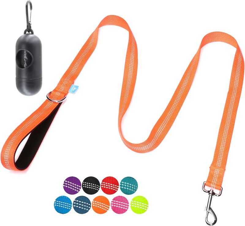 Photo 1 of BAAPET 5 Feet Nylon Dog Leash with Triple Reflective Threads and Comfortable Padded Handle for Walking