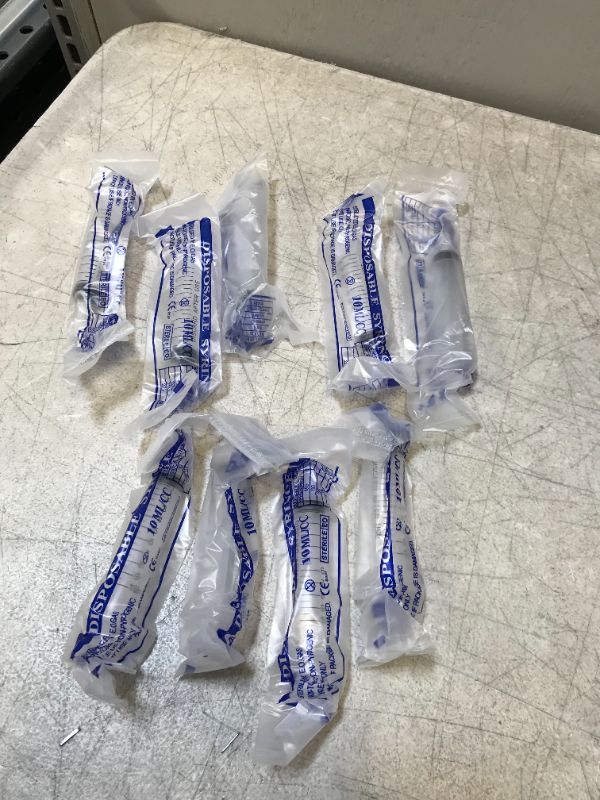 Photo 2 of 10 Pack 10ml/cc Plastic Syringe Liquid Measuring Syringe Tools Individually Sealed with Measurement for Scientific Labs, Measuring Liquids, Feeding Pets, Medical Student, Oil or Glue Applicator (10ML)
