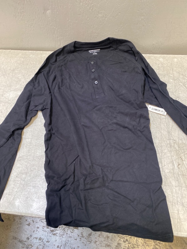 Photo 4 of Amazon Essentials Men's Slim-Fit Long-Sleeve Henley Shirt Size - M 