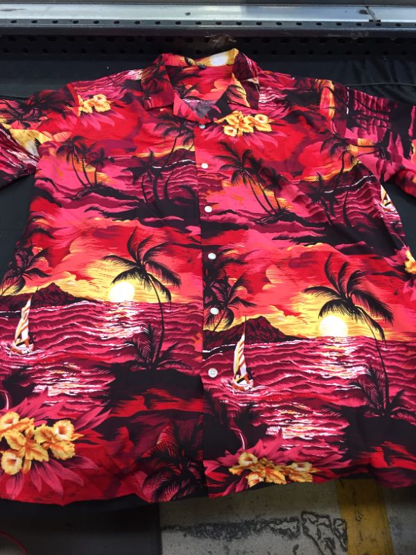 Photo 2 of Alimens and Gentle 100% Cotton Regular Fit Short Sleeve Casual Hawaiian Shirt for Men Size - XL