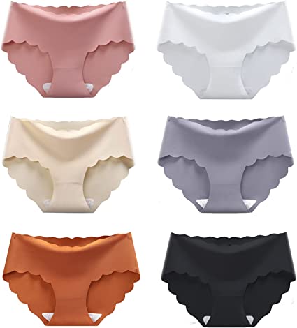 Photo 1 of ALOTOU Women's Seamless Hipster No Show Invisible Ice Silk Stretch Underwears Pack Bikini Underwear Panty
