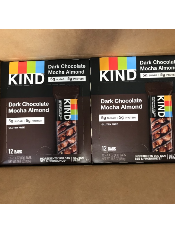 Photo 2 of 
KIND Bars, Dark Chocolate Mocha Almond, Gluten Free, Low Sugar, 1.4 Ounce Bars
EXP 09/16/2022