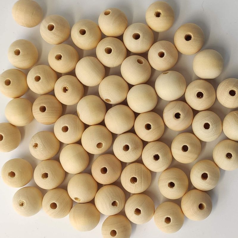 Photo 1 of 20mm Round Unfinished Wooden Balls Natural Craft Balls (25mm / 100 pcs)
