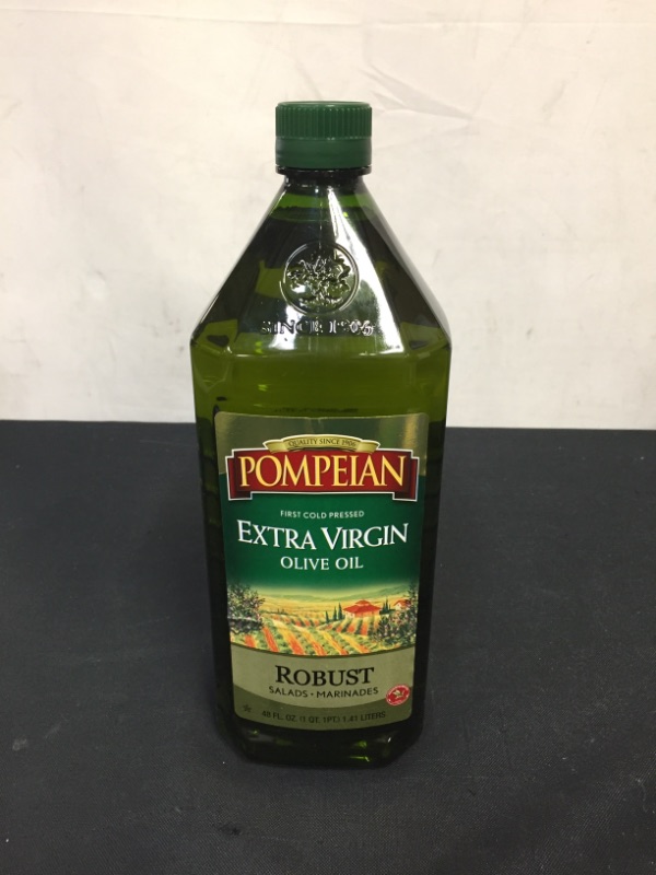 Photo 2 of Pompeian Imported First Cold Pressed Extra Virgin Olive Oil, Robust, 48 Fl Oz, 1CT