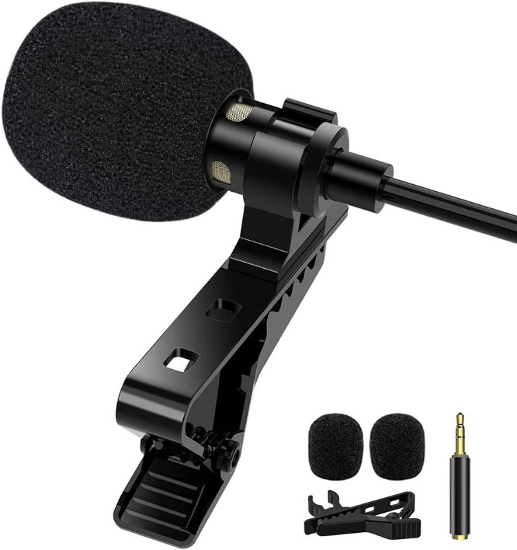 Photo 1 of 1Mii Lavalier Lapel Microphone Clip-on Omnidirectional Condenser Recording Mic for iPhone Android & Windows Smartphones, YouTube, Interview, Studio, Video Recording