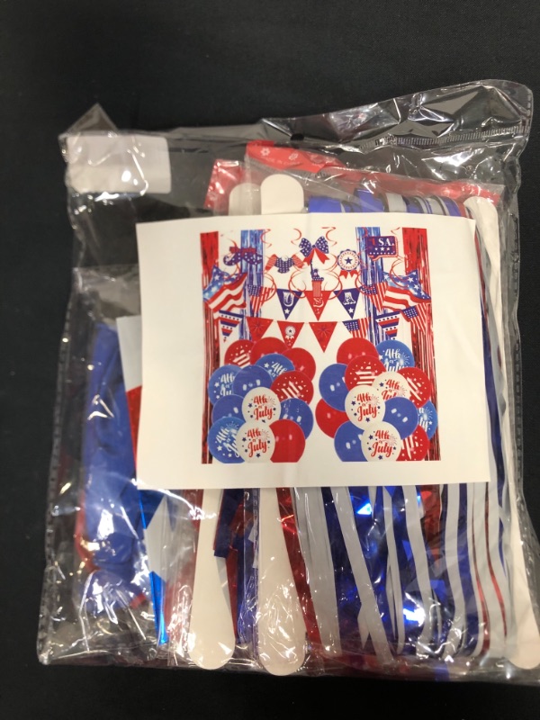 Photo 2 of 4th of July Balloon Decoration Kit, Independence Day Patriotic Decorations with Red Blue White Balloons, Star Foil Balloons for July 4th, Independence Day, Labor Day, Veterans Day American Theme Party Decor Supplies
